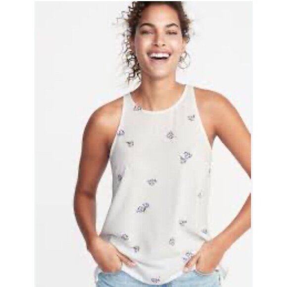 Old Navy Women's Tunic SZ XL Floral Fairy Cottagecore Relaxed Fit 100%Rayon Boho - Picture 1 of 11